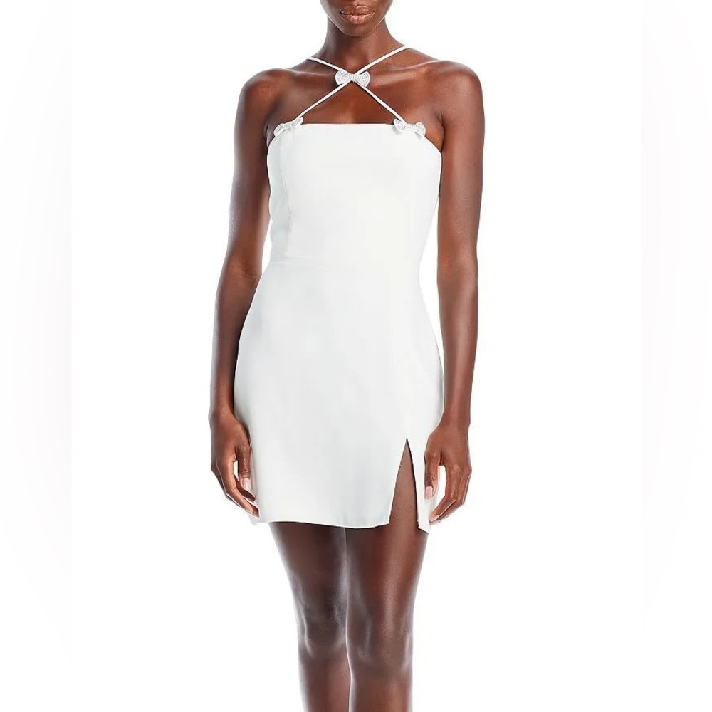 NWT Amanda Uprichard Ayleen Mini Dress White Bow XS
